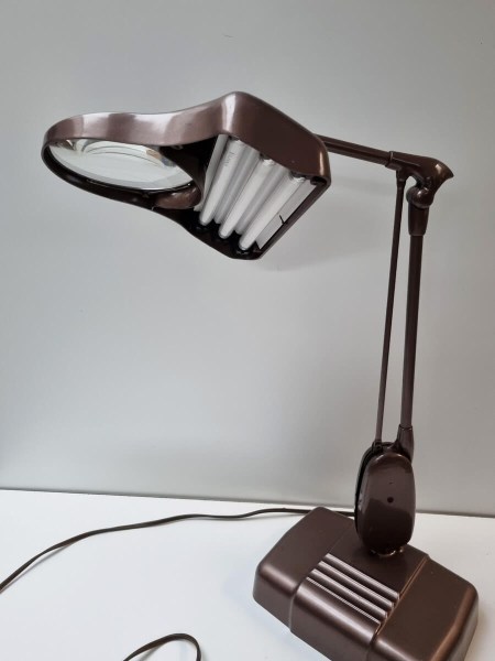 Dazor M-270-industrial Floating Magnifying Jewelers repair desk work lamp vintage loeplamp bureaulamp-00016